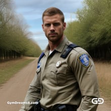 Police. Portraits of police officers, rendered as photographs with Stable Diffusion and Virile Reality v3 Beta.