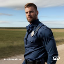 Police. Portraits of police officers, rendered as photographs with Stable Diffusion and Virile Reality v3 Beta.