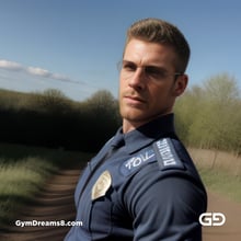 Police. Portraits of police officers, rendered as photographs with Stable Diffusion and Virile Reality v3 Beta.