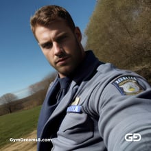 Police. Portraits of police officers, rendered as photographs with Stable Diffusion and Virile Reality v3 Beta.