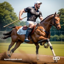 Polo, Suddenly Gay. Photorealistic 3d render of men playing a game of polo, kissing, with Stable Diffusion and Airfuck’s Wild Mix.