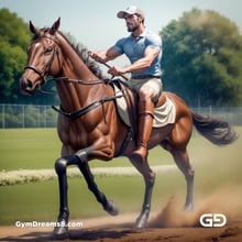 Polo, Suddenly Gay. Photorealistic 3d render of men playing a game of polo, kissing, with Stable Diffusion and Airfuck’s Wild Mix.