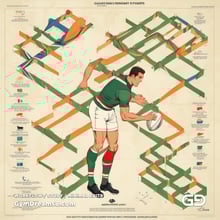 Rugby Diagrams. Stable Diffusion with SDXL.