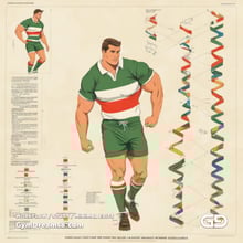 Rugby Diagrams. Stable Diffusion with SDXL.