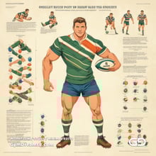 Rugby Diagrams. Stable Diffusion with SDXL.