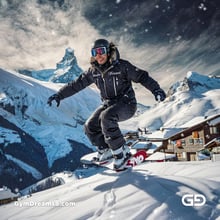 Snowboarding near Matterhorn, Gornegrat, Zermatt, Switzerland. Stable Diffusion SDXL + Virile Reality 3 Beta 3.