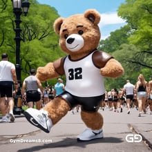 Teddy Bear, Harness, Run. Stable Diffusion with SDXL, Custom Harness LoRA by BrawnyAI