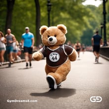 Teddy Bear, Harness, Run. Stable Diffusion with SDXL, Custom Harness LoRA by BrawnyAI