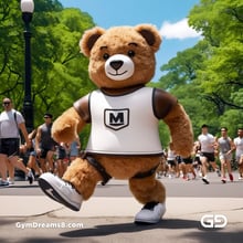 Teddy Bear, Harness, Run. Stable Diffusion with SDXL, Custom Harness LoRA by BrawnyAI