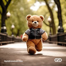Teddy Bear, Harness, Run. Stable Diffusion with SDXL, Custom Harness LoRA by BrawnyAI