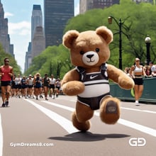 Teddy Bear, Harness, Run. Stable Diffusion with SDXL, Custom Harness LoRA by BrawnyAI