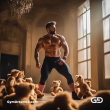 Teddy, Rugby, Stripes. Part 2. Men in long rugby socks with teddy bears. Rendered in Stable Diffusion with SDXL.