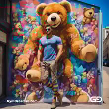 Teddy, Rugby, Stripes. Part 3. Men in long rugby socks with teddy bears. Rendered in Stable Diffusion with SDXL.