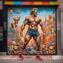 Teddy, Rugby, Stripes. Part 3. Men in long rugby socks with teddy bears. Rendered in Stable Diffusion with SDXL.