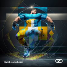 Jock. Ink and Masculinity. Fusion of Abstract Expressionist Paint, Cubist Composition, Typography, and Male Figures, with Stable Diffusion and Airfuck’s Wild Mix.