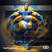 Jock. Ink and Masculinity. Fusion of Abstract Expressionist Paint, Cubist Composition, Typography, and Male Figures, with Stable Diffusion and Airfuck’s Wild Mix.