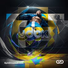 Jock. Ink and Masculinity. Fusion of Abstract Expressionist Paint, Cubist Composition, Typography, and Male Figures, with Stable Diffusion and Airfuck’s Wild Mix.