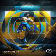 Jock. Ink and Masculinity. Fusion of Abstract Expressionist Paint, Cubist Composition, Typography, and Male Figures, with Stable Diffusion and Airfuck’s Wild Mix.