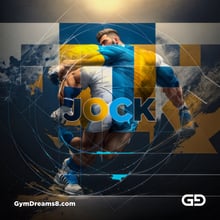 Jock. Ink and Masculinity. Fusion of Abstract Expressionist Paint, Cubist Composition, Typography, and Male Figures, with Stable Diffusion and Airfuck’s Wild Mix.