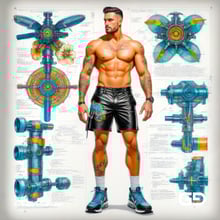 Mechanical Blueprint 3, Prelude 3 to Vibrant Beginnings. Stable Diffusion, Vibrant Horizon Turbo XL.