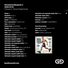 Mechanical Blueprint 3, Prelude 3 to Vibrant Beginnings. Stable Diffusion, Vibrant Horizon Turbo XL.