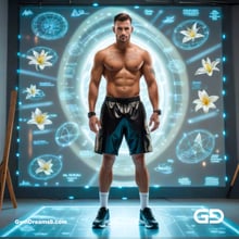 Holographic Mechanical Blueprint 1, Prelude 4 to Vibrant Beginnings. Stable Diffusion, Vibrant Horizon Turbo XL.