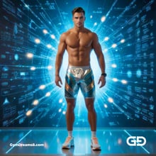 Holographic Mechanical Blueprint 2, Prelude 5 to Vibrant Beginnings. Stable Diffusion, Vibrant Horizon Turbo XL.