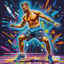 Vibrant Dance. Rainbow Stripes, Paint Splatter, Nike Air Max Plus TN. Stable Diffusion with Vibrant Horizon Turbo XL.