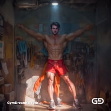 Vitruvian Man. After the Vitruvian Man c.1490 by Leonardo da Vinci. Rendered with Stable