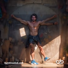 Vitruvian Man. After the Vitruvian Man c.1490 by Leonardo da Vinci. Rendered with Stable