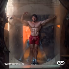 Vitruvian Man. After the Vitruvian Man c.1490 by Leonardo da Vinci. Rendered with Stable